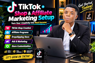 setup tiktok shop dropshipping store tik tok affiliate shop marketing