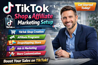 setup tiktok shop dropshipping store tik tok affiliate shop marketing