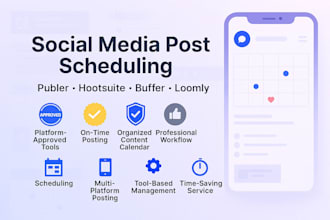 schedule and publish your social media posts using publer, hootsuite, buffer