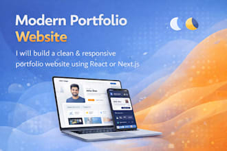 create  modern portfolio website for personal branding