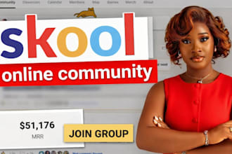 setup skool online community skool community manager skool online course setup