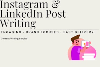 write engaging instagram and linkedin posts