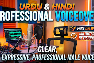 provide urdu hindi voiceover with quick delivery