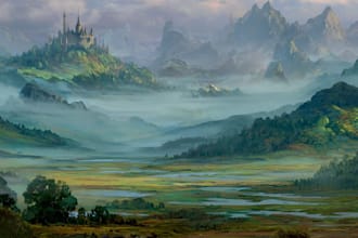 digitally paint fantasy landscape