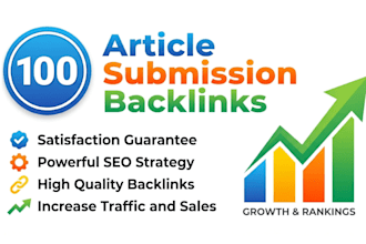 create 100 article submission backlinks