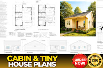 be your architect for tiny house, cabin house and shipping container house