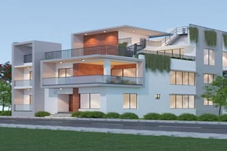 reimagine cabin house, exterior design, interior rendering, floor plan, layout
