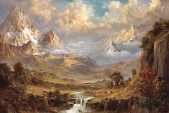 design fantasy landscape illustration