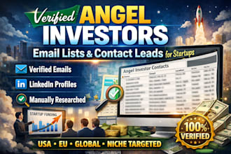 provide verified angel investors email list and contact leads for startups