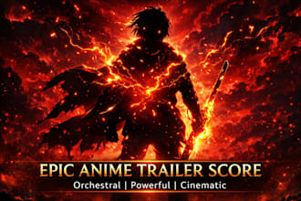 compose your epic anime trailer cinematic score with orchestral manga trailers