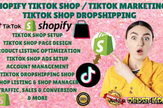 setup tiktok shop ads shopify dropshipping tiktok shop affliate marketing seo