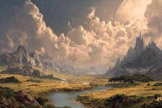 design stunning fantasy landscape
