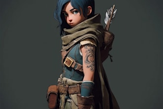 design game characters with a unique style and personality