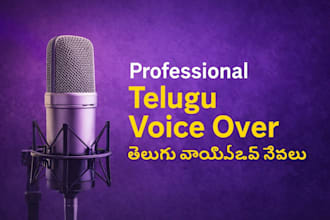 do professional telugu voice over or dubbing