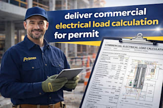 deliver commercial electrical load calculation for permit