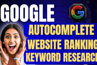 do google autocomplete, autosuggestion, keyword research for website ranking