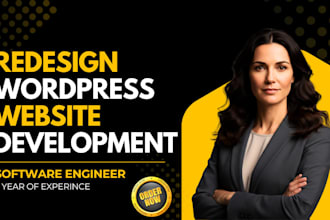 redesign website in wordpress or redesign wordpress website