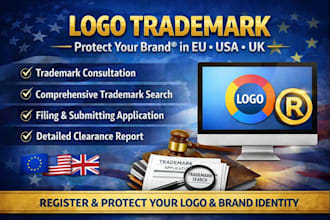 filing trademark registration for your brand logo in USA attorney uspto