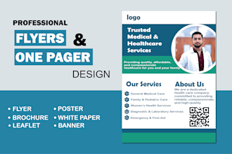 create professional and modern medical and healthcare flyer design