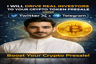 drive real investor to your crypto token presale using twitter and telegram