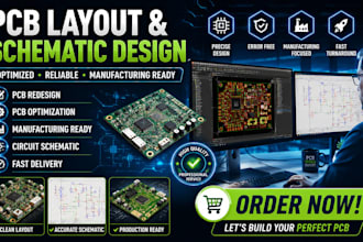 improve, optimize, redesign existing pcb layout and schematic for manufacturing