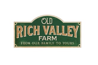 design classic rustic super logo for old rich valley farm