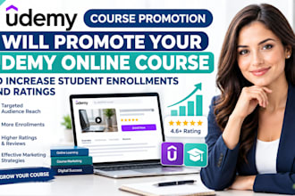promote your udemy online course to increase student enrollments and ratings