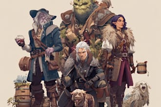 do a dnd character or dnd party art