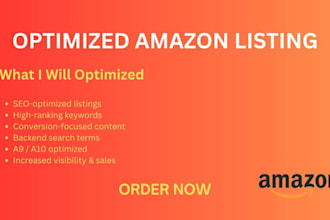 optimize your amazon listing for first page ranking
