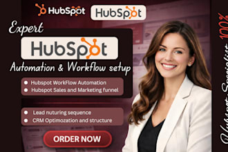 set up hubspot automation, workflows and sales funnels as a hubspot expert