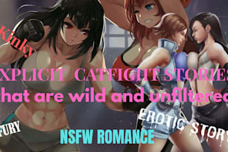 write dark erotic bdsm romance with jealous catfight wrestle