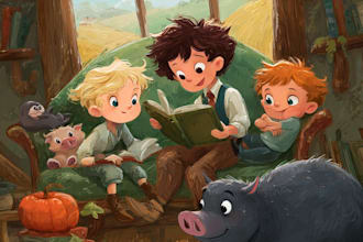 children story book illustration children story book