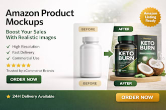 create amazon product mockups for listing images and ecommerce sales