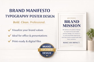 design a brand manifesto typography poster for your business