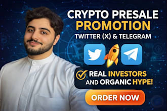 boost your crypto presale with twitter and telegram promotion