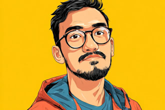 draw cartoon vector portrait from your face