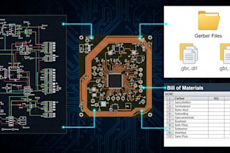 create custom pcb design, schematics, layout, gerber files and bom in altium