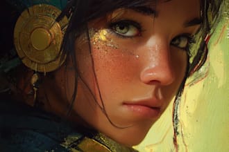 paint a realistic or fantasy portrait