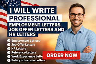 create clear and professional employment job offer and HR letters