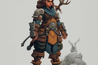 illustrate hero and villain characters for games