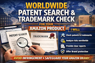 do patent trademark search for amazon products across the world
