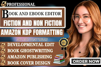 do book formatting, ebook formatting, kdp formatting, and book proofreading