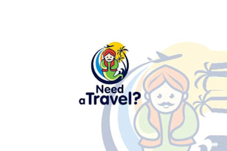 design amazing travels digital startup logo