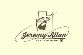 design utah fly fishing t shirt brand logo