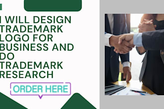 design trademark logo for business and do trademark research