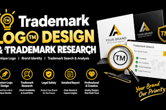 design trademark logo for business and do trademark research