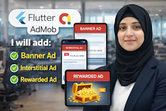 integrate banner interstitial and rewarded ads using admob in flutter