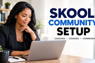 setup skool online community skool community setup coaches community manager