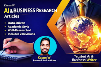 write research based articles on ai business marketing