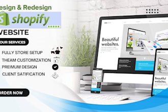 build shopify store design, ecommerce dropshipping store, shopify website design